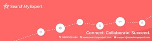 a red background with a line of white circles
